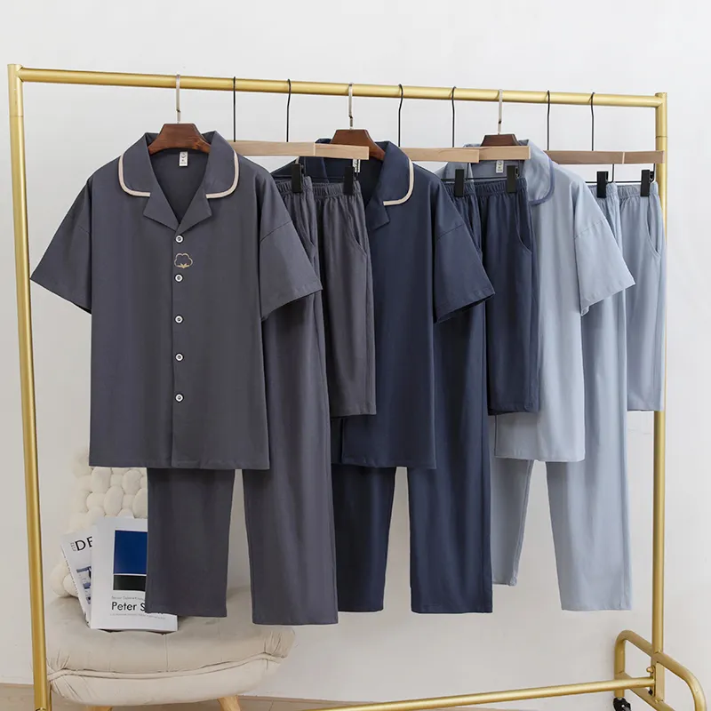 XIA.WA.ZHI.XIU Pajama Set Men's Three Piece Set-26