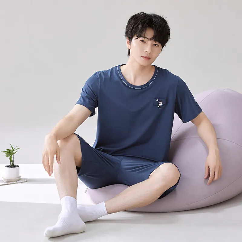XIA.WA.ZHI.XIU Pajama Set Men's Two Piece Set-26
