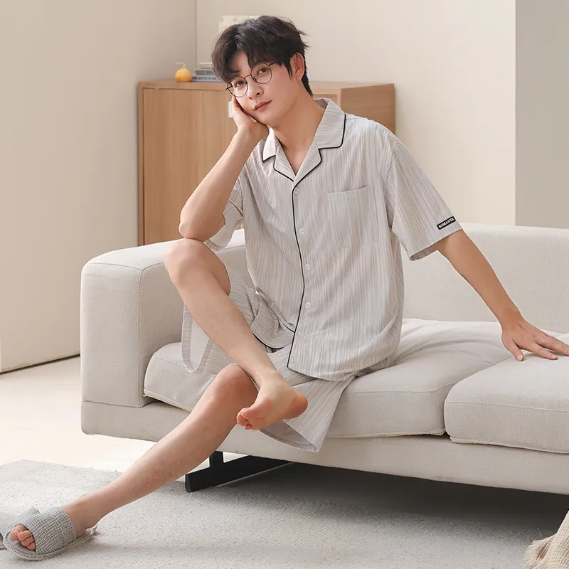 XIA.WA.ZHI.XIU Pajama Set Men's Gift Box Set Image Color-1