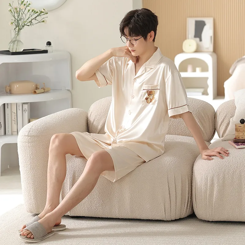 XIA.WA.ZHI.XIU Pajama Set Men's Gift Box Set Image Color-3