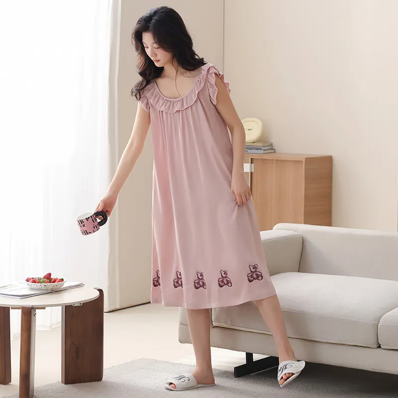 XIA.WA.ZHI.XIU Nightgown Women's Gift Box Set Image Color-5