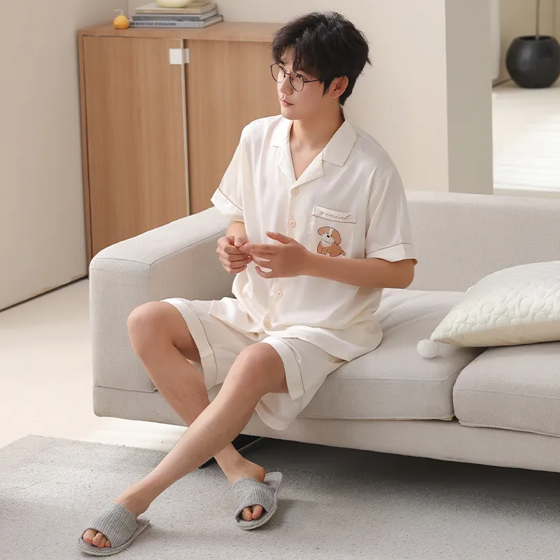 XIA.WA.ZHI.XIU Pajama Set Men's Gift Box Set Image Color-1