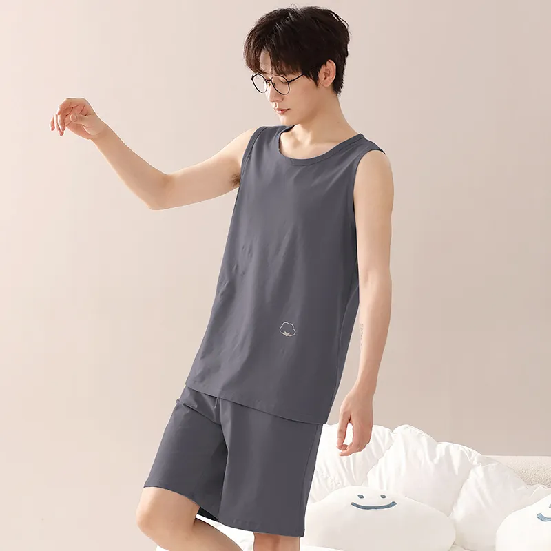 XIA.WA.ZHI.XIU Pajama Set Men's Two Piece Set-3