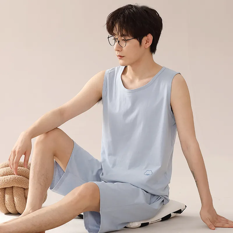 XIA.WA.ZHI.XIU Pajama Set Men's Two Piece Set-26