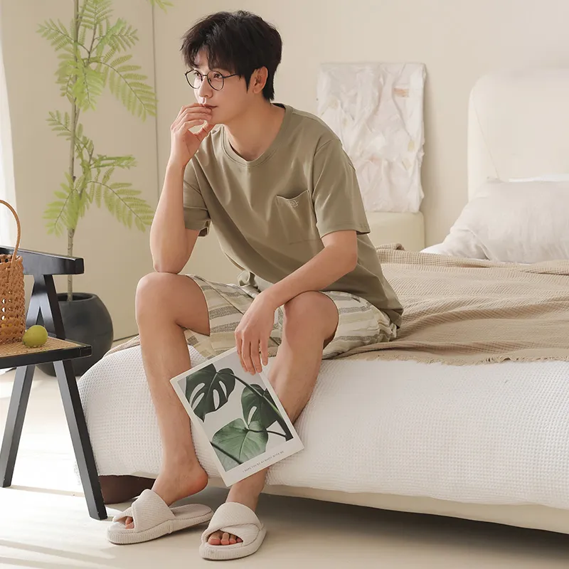 XIA.WA.ZHI.XIU Pajama Set Men's Gift Box Set Image Color-2