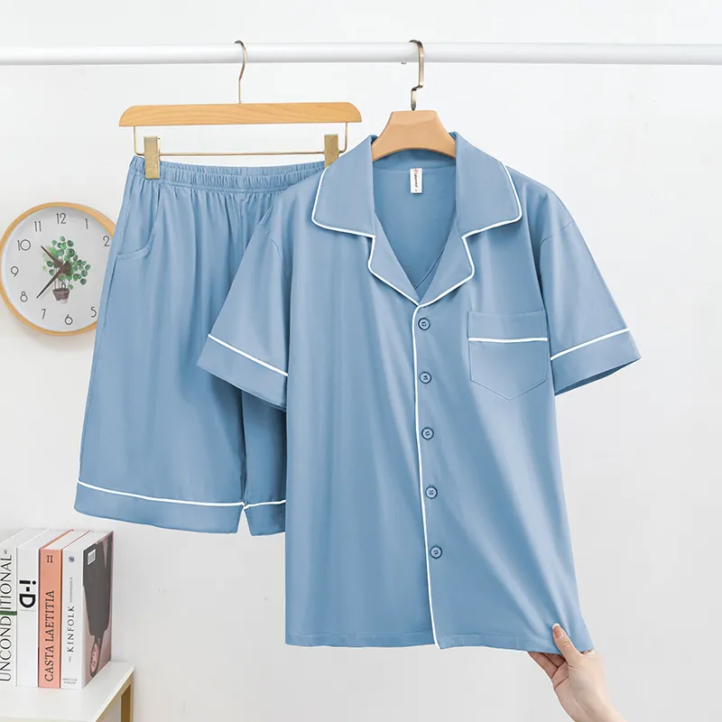 XIA.WA.ZHI.XIU Pajama Set Men's Two Piece Set-31