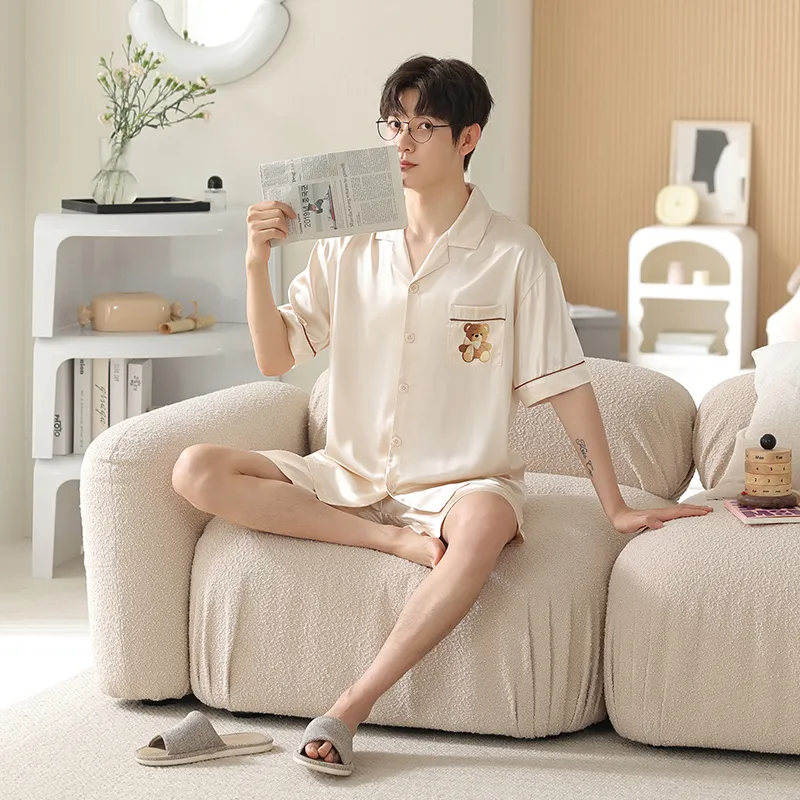 XIA.WA.ZHI.XIU Pajama Set Men's Gift Box Set Image Color-1