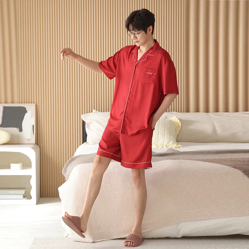XIA.WA.ZHI.XIU Pajama Set Men's Gift Box Set Image Color-4