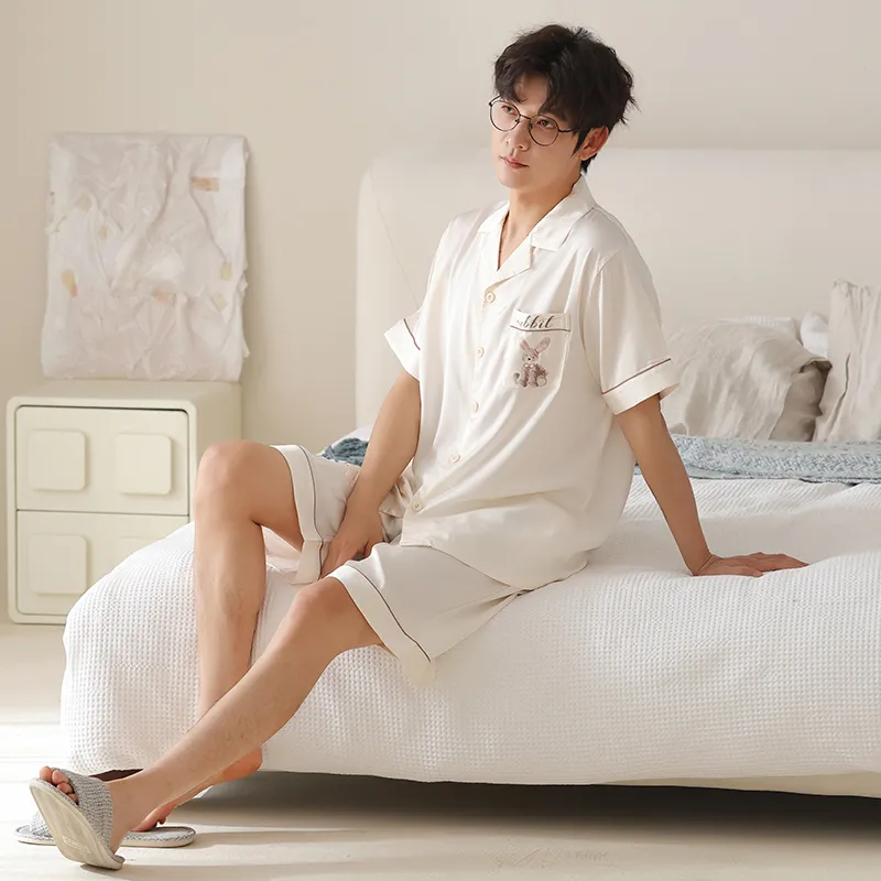 XIA.WA.ZHI.XIU Pajama Set Men's Gift Box Set Image Color-3