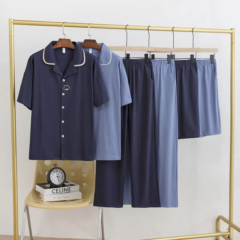 XIA.WA.ZHI.XIU Pajama Set Men's Three Piece Set-18