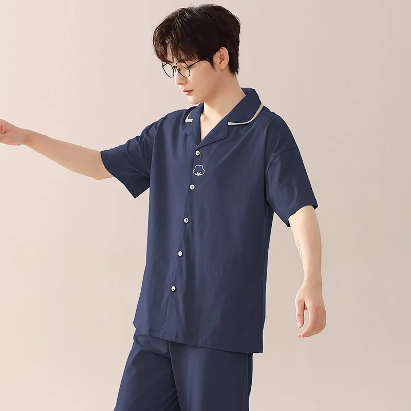 XIA.WA.ZHI.XIU Pajama Set Men's Two Piece Set-1