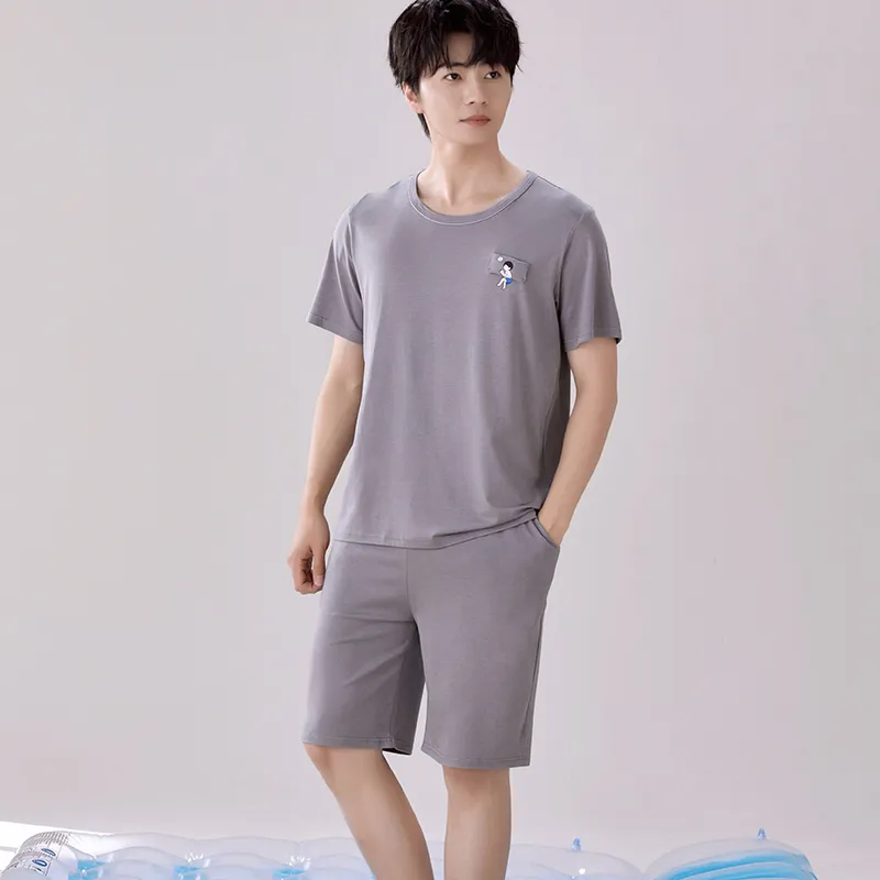 XIA.WA.ZHI.XIU Pajama Set Men's Two Piece Set-1