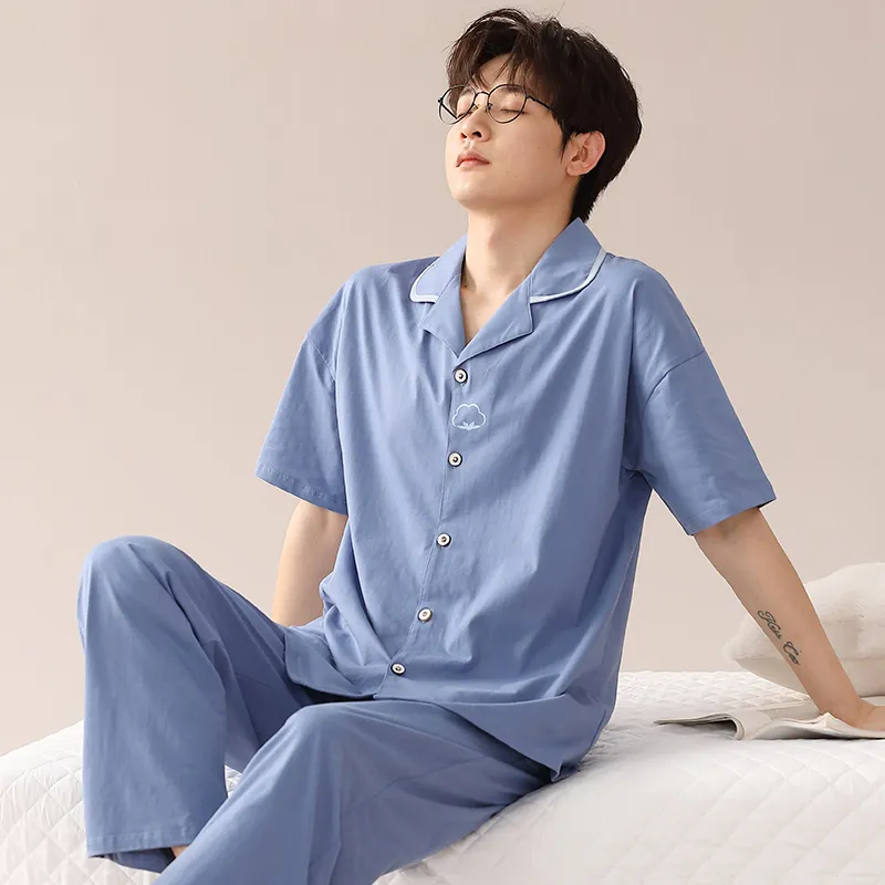 XIA.WA.ZHI.XIU Pajama Set Men's Two Piece Set-10