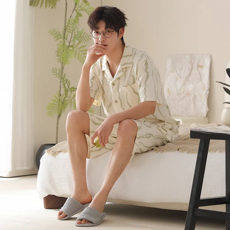 XIA.WA.ZHI.XIU Pajama Set Men's Gift Box Set Image Color-2