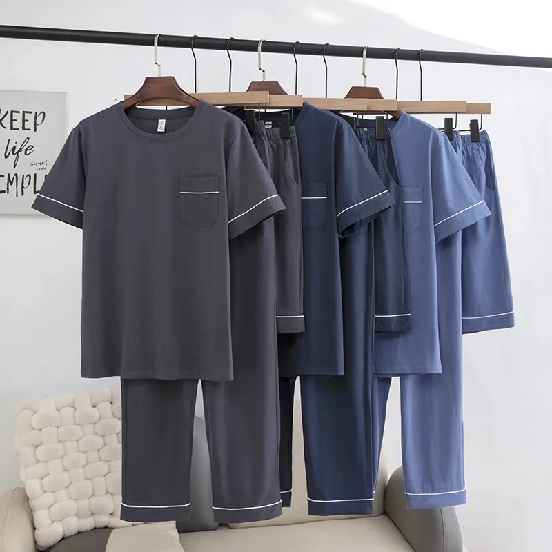 XIA.WA.ZHI.XIU Pajama Set Men's Three Piece Set-25