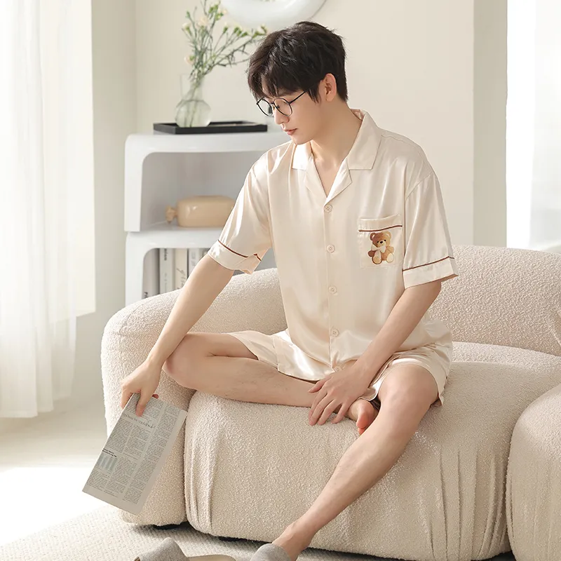 XIA.WA.ZHI.XIU Pajama Set Men's Gift Box Set Image Color-2