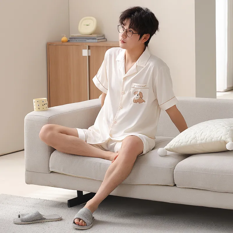 XIA.WA.ZHI.XIU Pajama Set Men's Gift Box Set Image Color-3