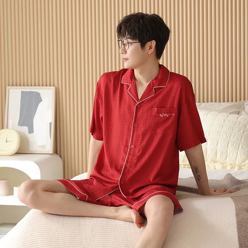 XIA.WA.ZHI.XIU Pajama Set Men's Gift Box Set Image Color-2