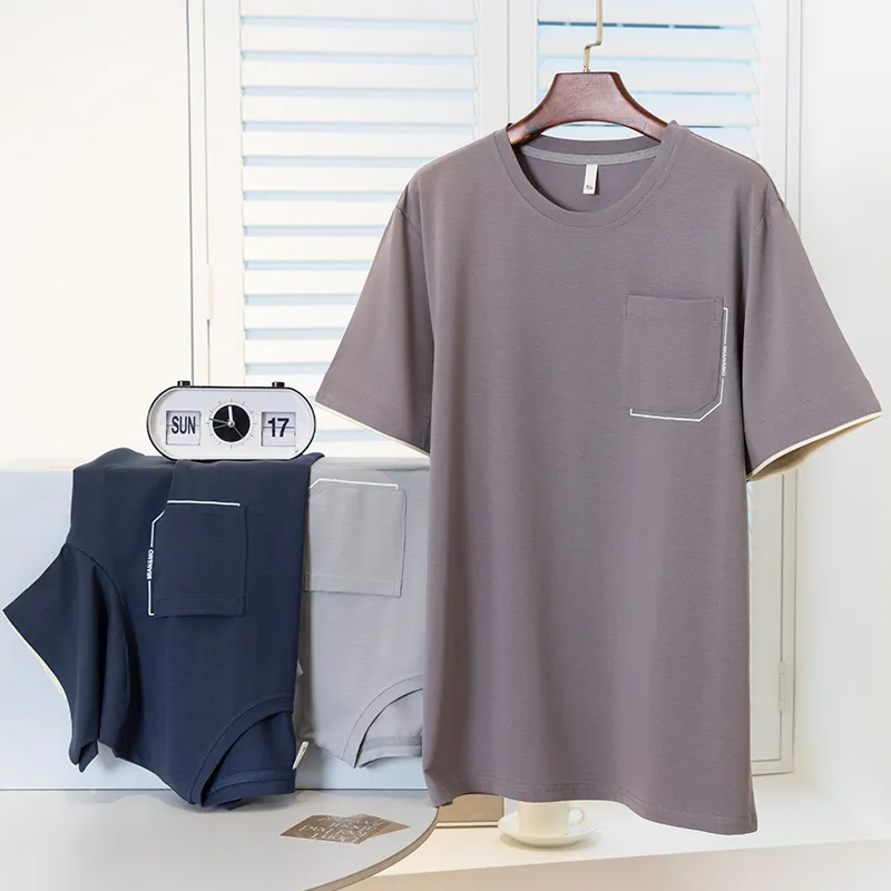 XIA.WA.ZHI.XIU Pajama Top Men's Gift Box Set-17