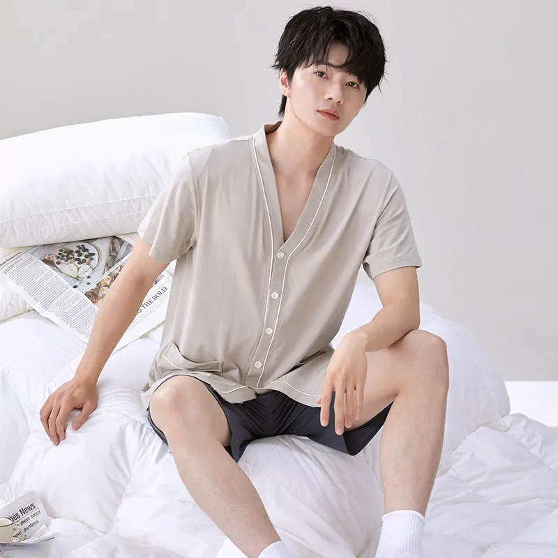XIA.WA.ZHI.XIU Pajama Set Men's Gift Box Set-5