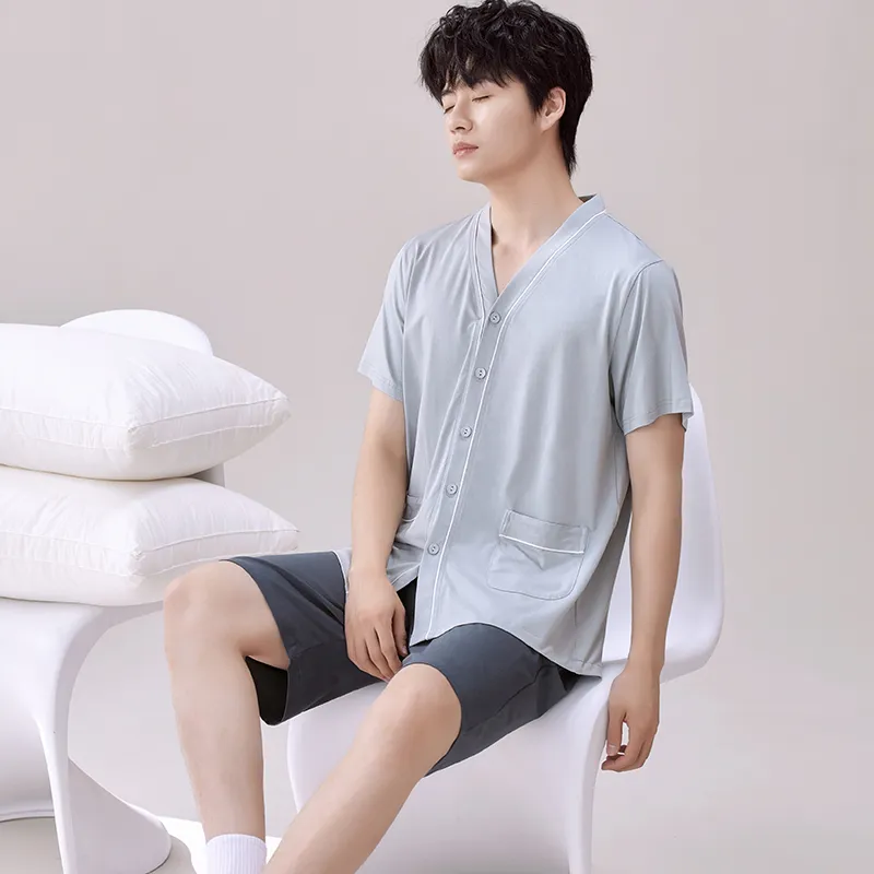 XIA.WA.ZHI.XIU Pajama Set Men's Gift Box Set-11