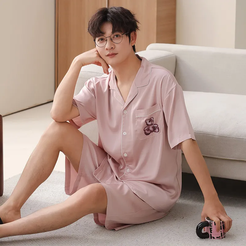 XIA.WA.ZHI.XIU Pajama Set Men's Shopping Bag Image Color-4