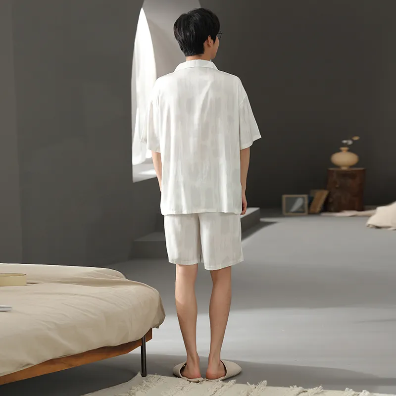 XIA.WA.ZHI.XIU Pajama Set Men's Gift Box Set Image Color-5
