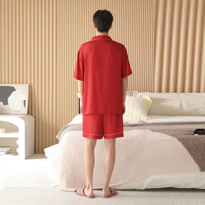 XIA.WA.ZHI.XIU Pajama Set Men's Gift Box Set Image Color-5