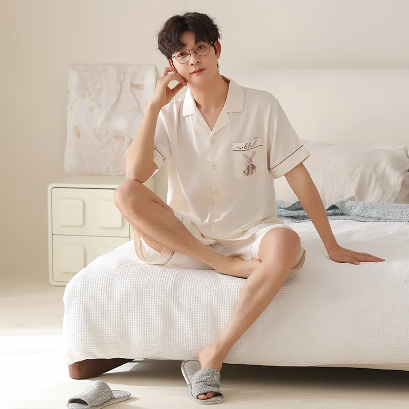 XIA.WA.ZHI.XIU Pajama Set Men's Gift Box Set Image Color-1