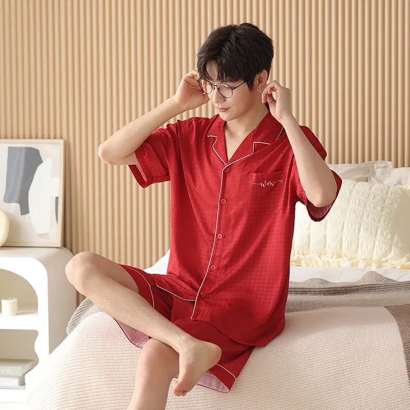 XIA.WA.ZHI.XIU Pajama Set Men's Gift Box Set Image Color-3