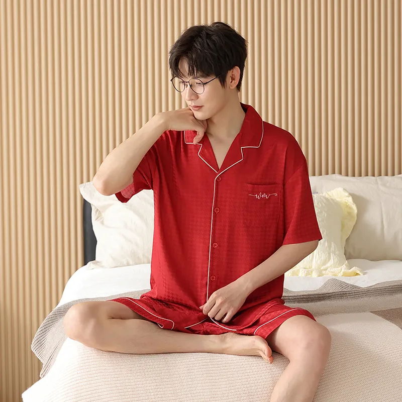 XIA.WA.ZHI.XIU Pajama Set Men's Gift Box Set Image Color-1