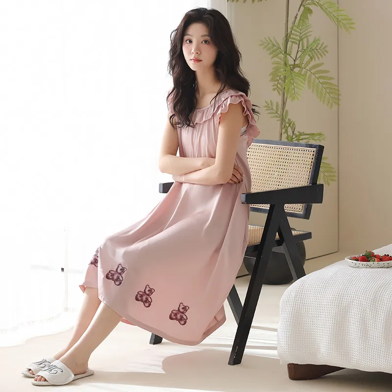 XIA.WA.ZHI.XIU Nightgown Women's Gift Box Set Image Color-2