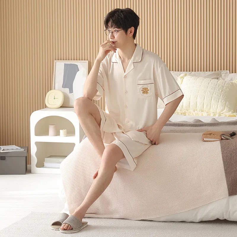 XIA.WA.ZHI.XIU Pajama Set Men's Gift Box Set Image Color-1