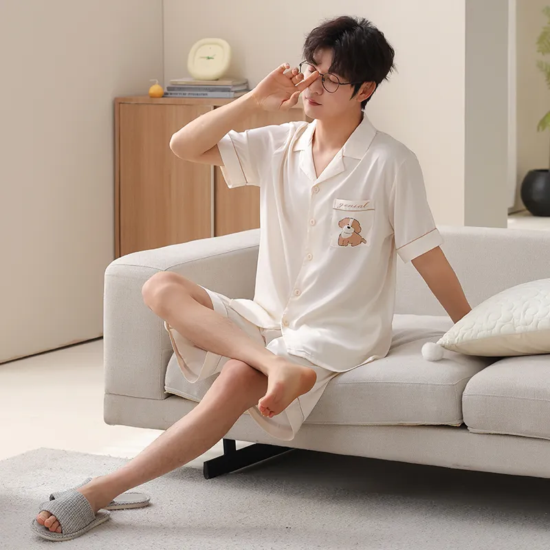 XIA.WA.ZHI.XIU Pajama Set Men's Gift Box Set Image Color-2
