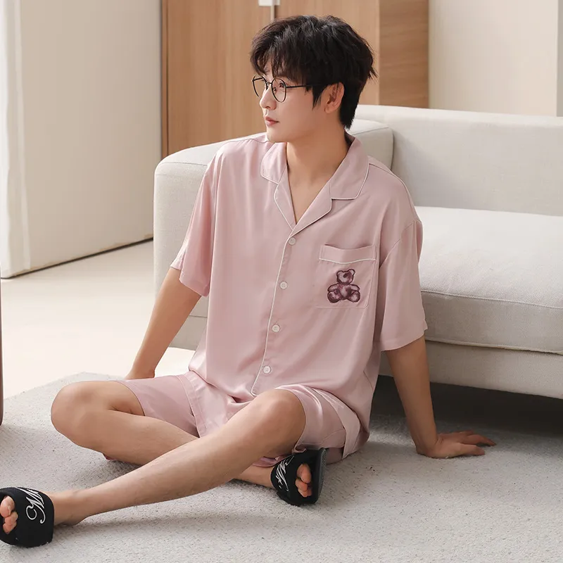 XIA.WA.ZHI.XIU Pajama Set Men's Shopping Bag Image Color-2