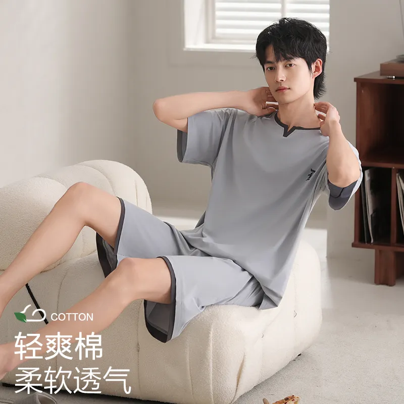 XIA.WA.ZHI.XIU Pajama Set Men's Shopping Bag Image Color-4