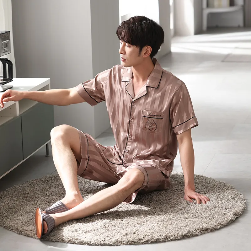 XIA.WA.ZHI.XIU Pajama Set Men's Gift Box Set Image Color-3