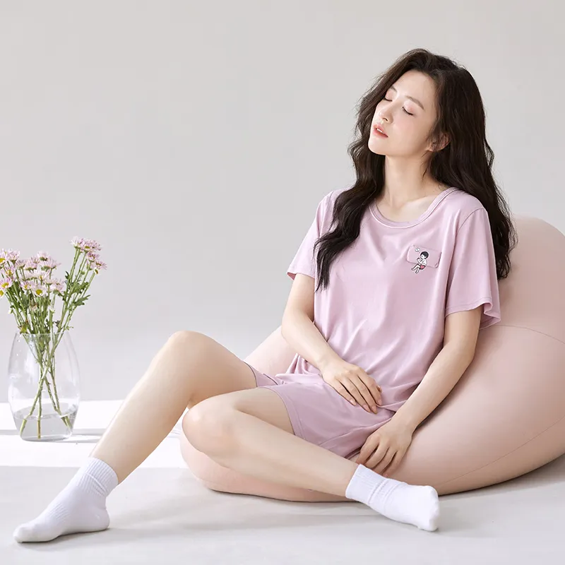 XIA.WA.ZHI.XIU Pajama Set Women's Two Piece Set-4