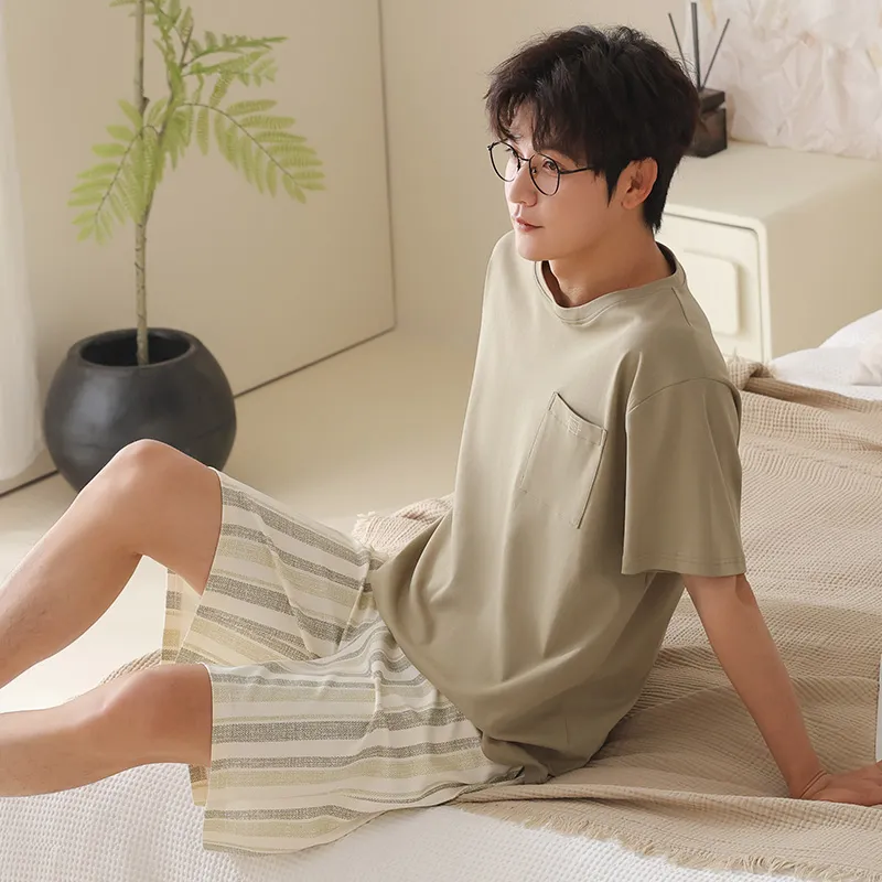 XIA.WA.ZHI.XIU Pajama Set Men's Gift Box Set Image Color-5