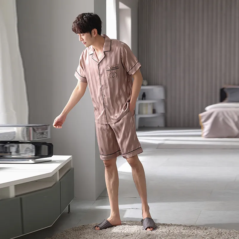 XIA.WA.ZHI.XIU Pajama Set Men's Gift Box Set Image Color-4