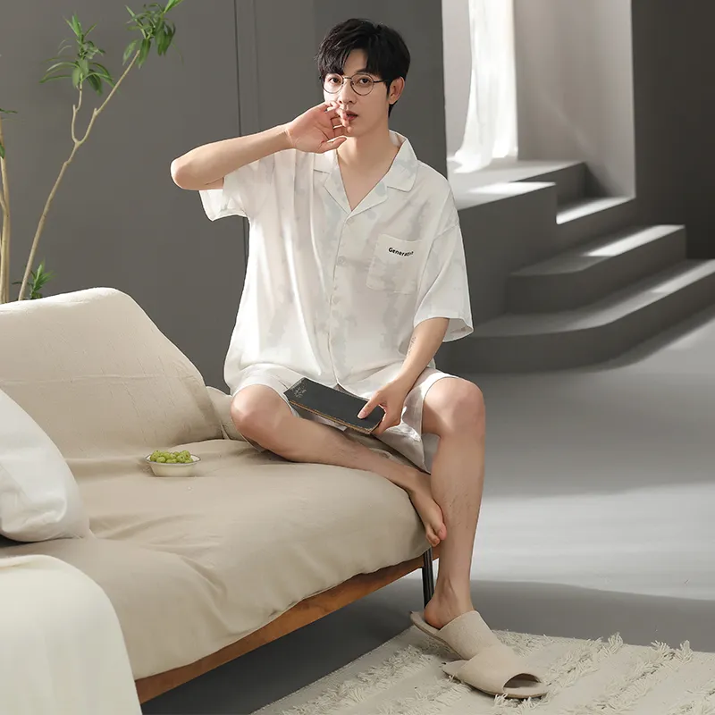 XIA.WA.ZHI.XIU Pajama Set Men's Gift Box Set Image Color-1