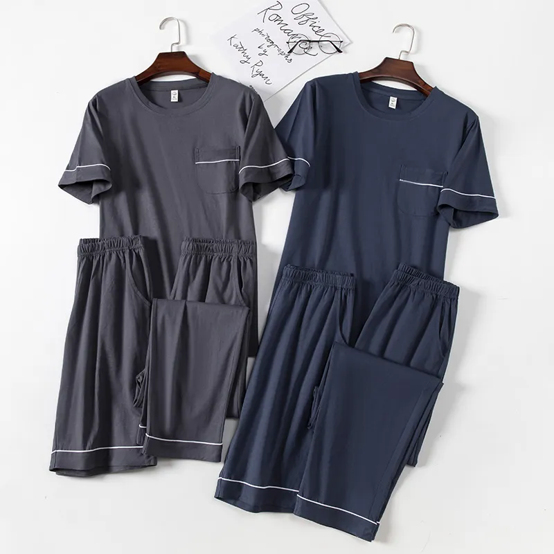XIA.WA.ZHI.XIU Pajama Set Men's Three Piece Set-29