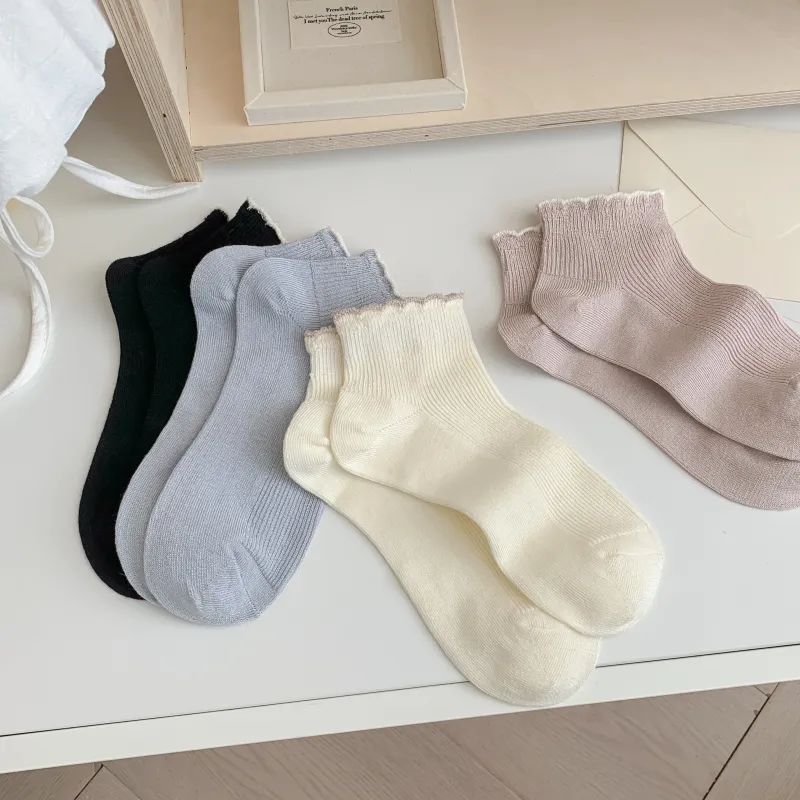 XIA.WA.ZHI.XIU Ankle Socks Women's Shopping Bag 5 Pack-14
