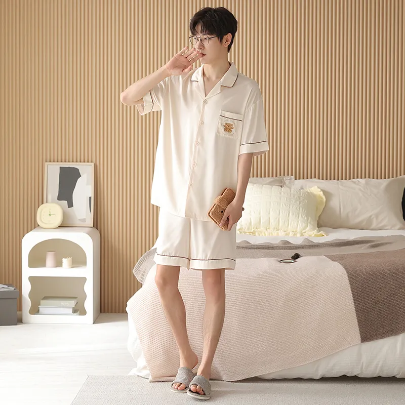 XIA.WA.ZHI.XIU Pajama Set Men's Gift Box Set Image Color-4