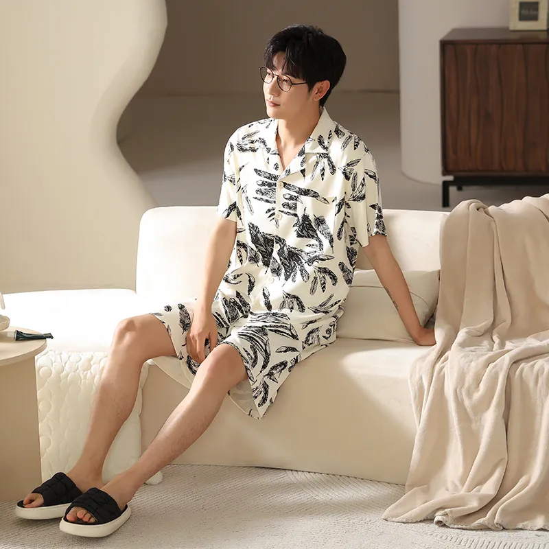 XIA.WA.ZHI.XIU Pajama Set Men's Gift Box Set Image Color-2