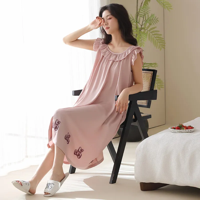 XIA.WA.ZHI.XIU Nightgown Women's Gift Box Set Image Color-1