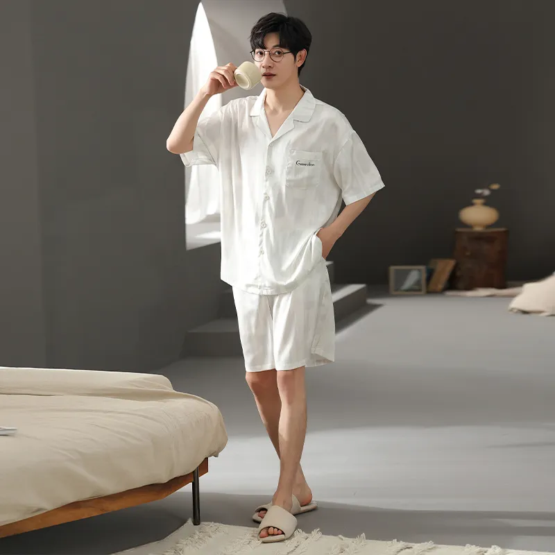 XIA.WA.ZHI.XIU Pajama Set Men's Gift Box Set Image Color-4