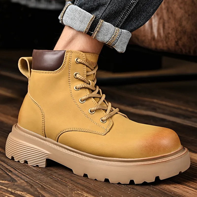 Dunnu Martin Boots Men Gold-3
