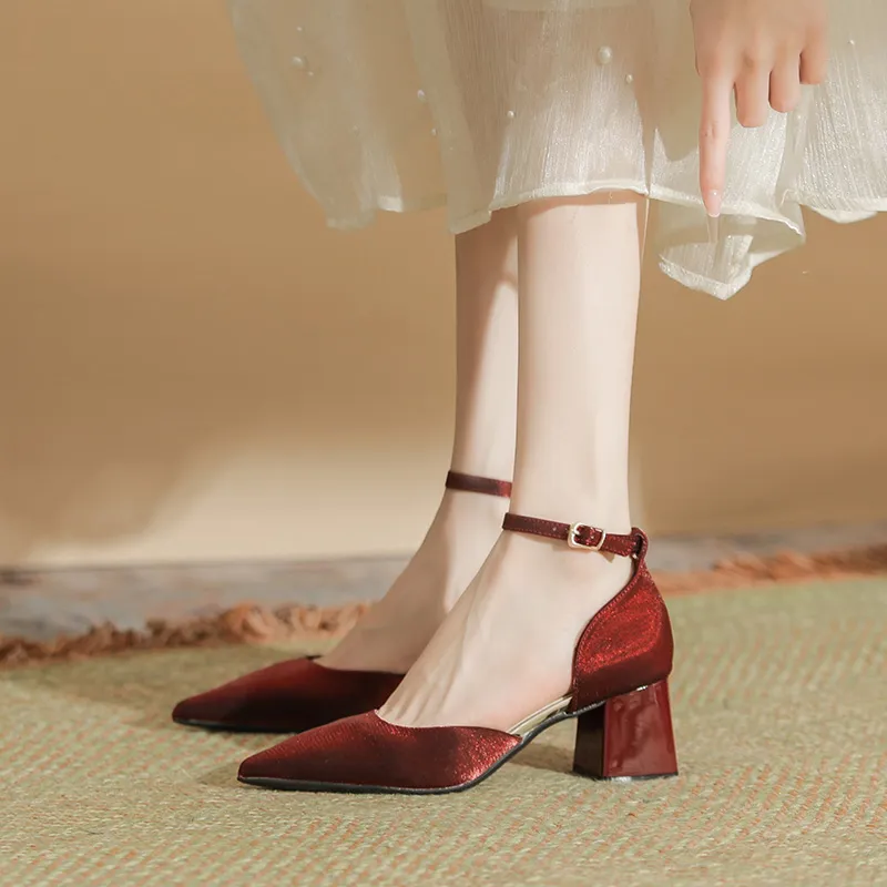 Dunnu Chunky Heel High Heels Women's-4