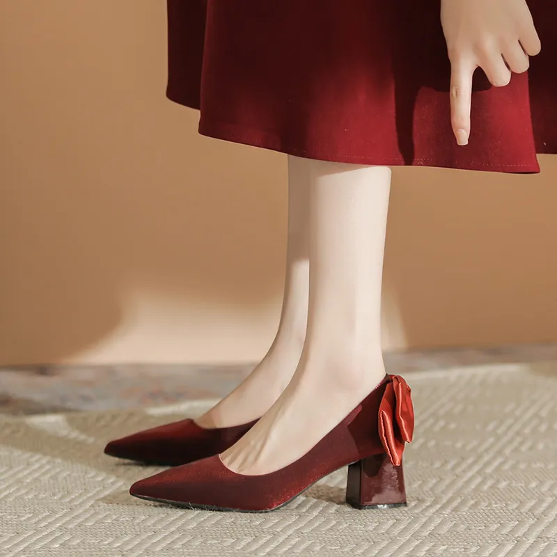 Dunnu Chunky Heel High Heels Women's-5